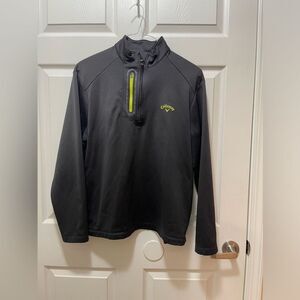 Callaway Pullover Mens Size Medium Black Jacket 1/4 Zip Long Sleeve Golf Sporty